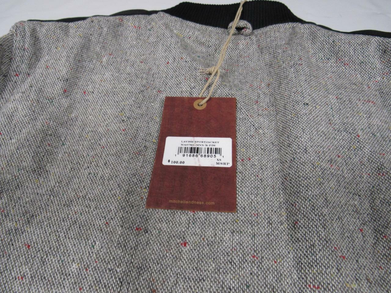 New Mitchell & Ness Mens Size XS-S-M-L-XL-2XL-3XL Gray Lavish Sports Jacket $100