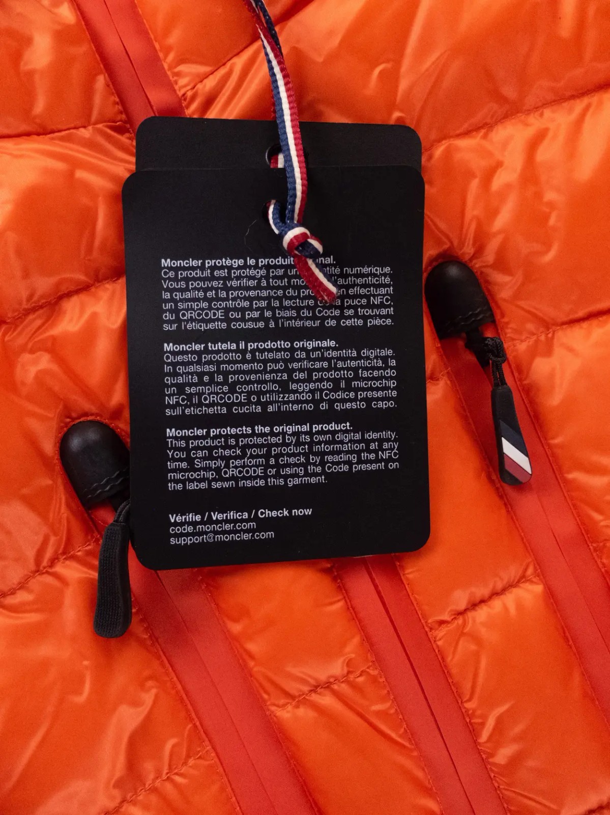 MONCLER Grenoble Kavik orange down puffer jacket Size 3XL / 6 authentic NWT