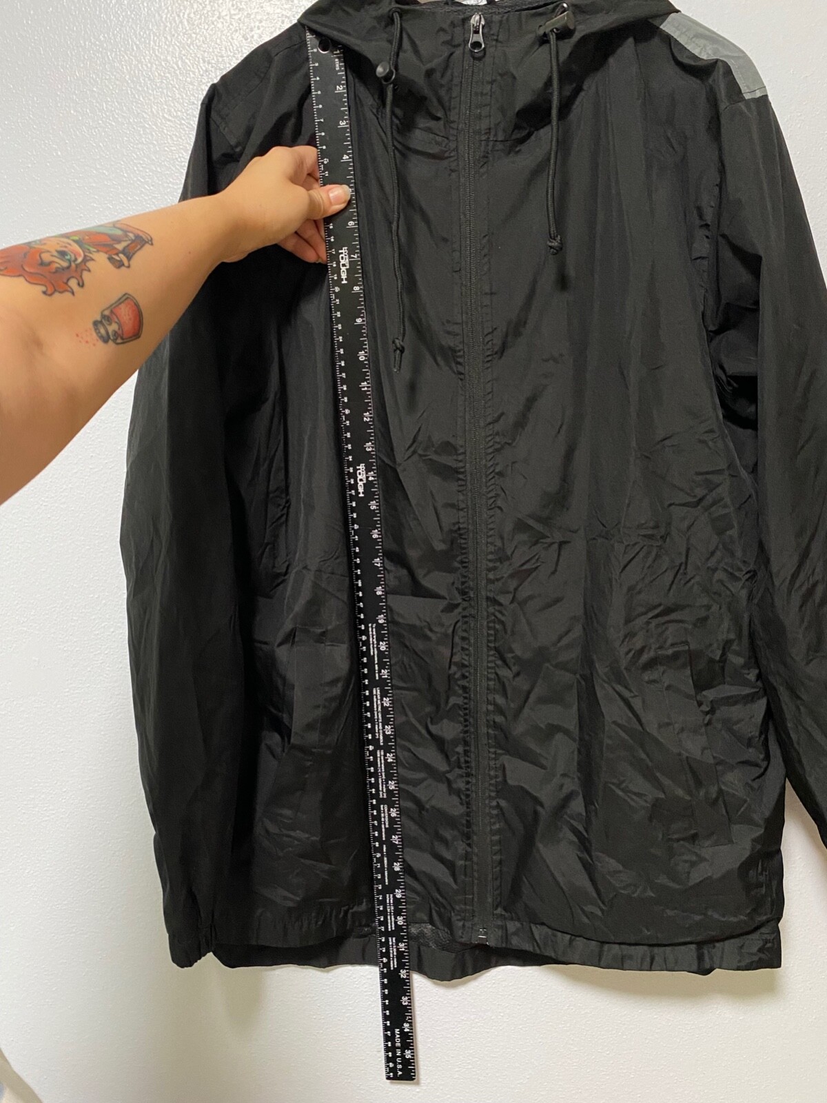 ZAK Los Angeles windbreaker black M medium Mens Gray 90s Look