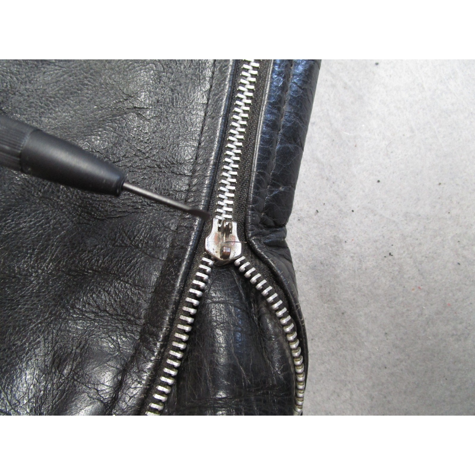UNIK Leather Apparels Mens Black Leather Biker Jacket Belted Moto Size 42