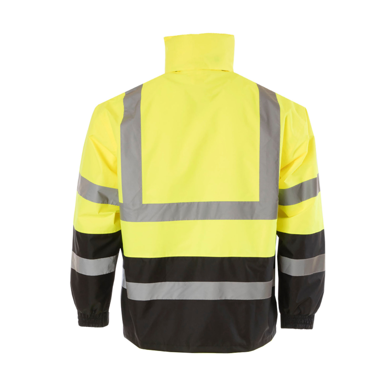 Safety Rain Jacket Reflective Green Hi-Vis Raincoat Rainjacket w Hood S-5XL
