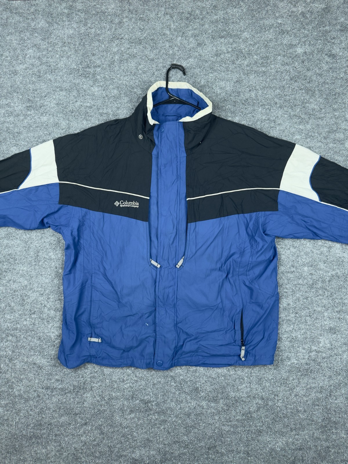 Columbia CORE Interchange Jacket Men’s XL Blue Black Vintage Style Ski Shell