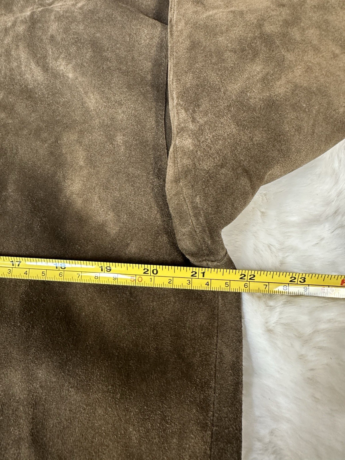 Andrew Marc mens suede leather jacket small olive brown