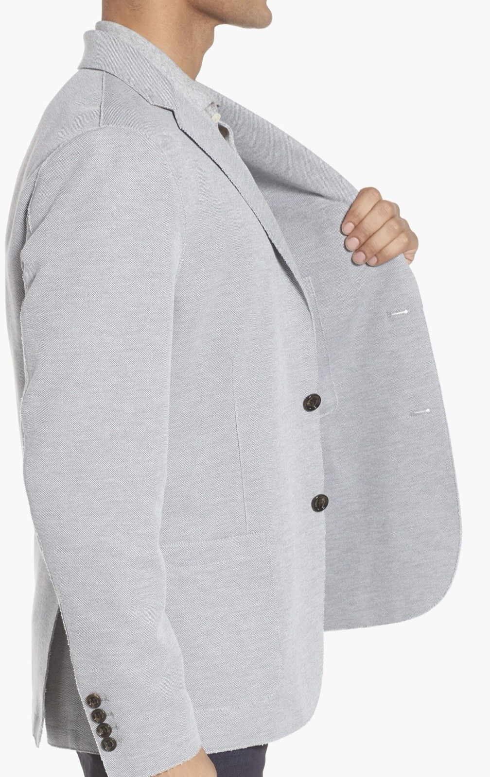 Eleventy Slim Fit Jersey Sport Coat In Grey IT 52 US 40