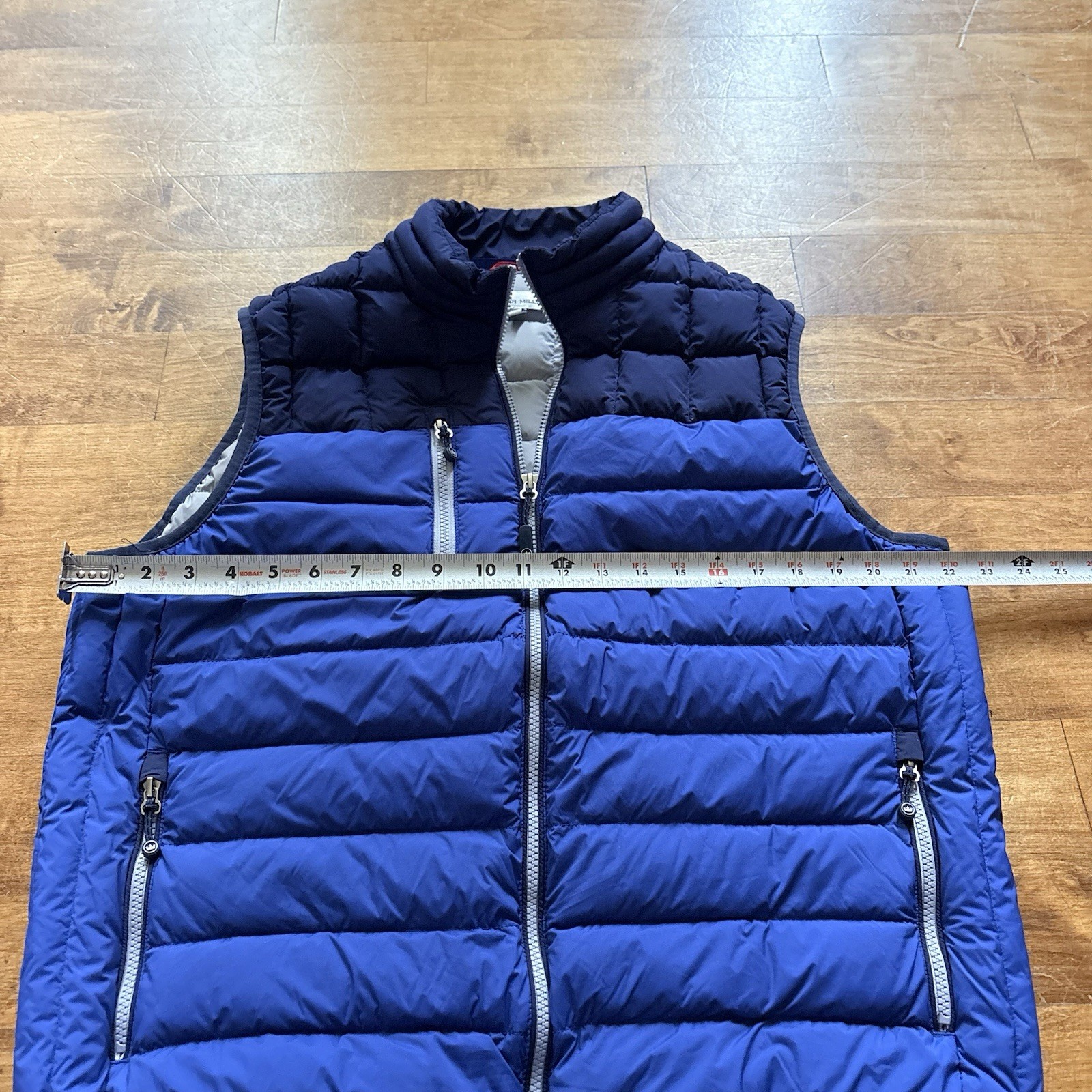 PETER MILLAR Crown Elite Goose Down Puffer Light Vest Size Mens Large Blue