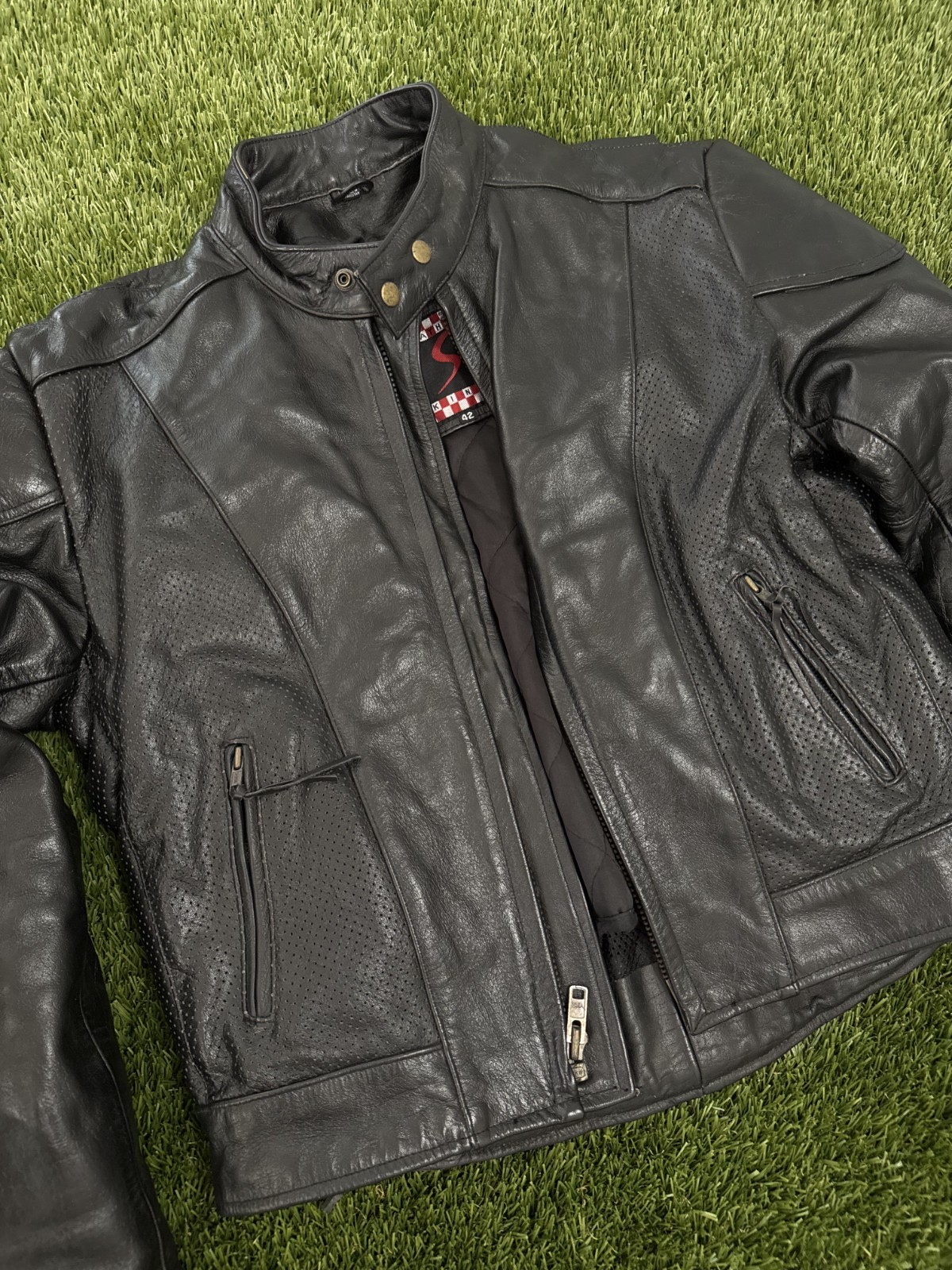 Black Leather King Biker Jacket 100% Real Leather – Great Condition