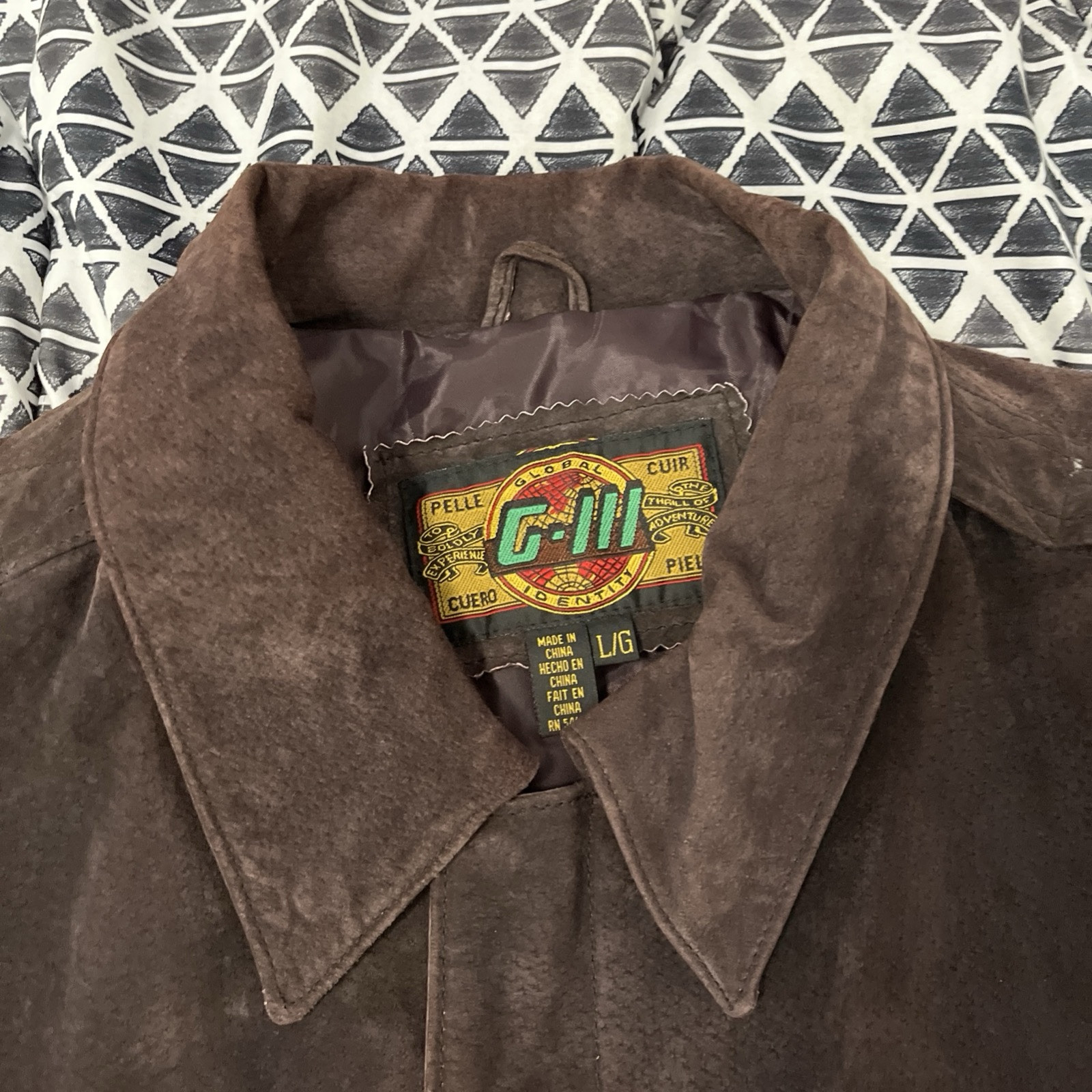 Vintage 90s Pelle Cuir G-III Brown Leather Bomber Jacket Mens Size L Full Zip
