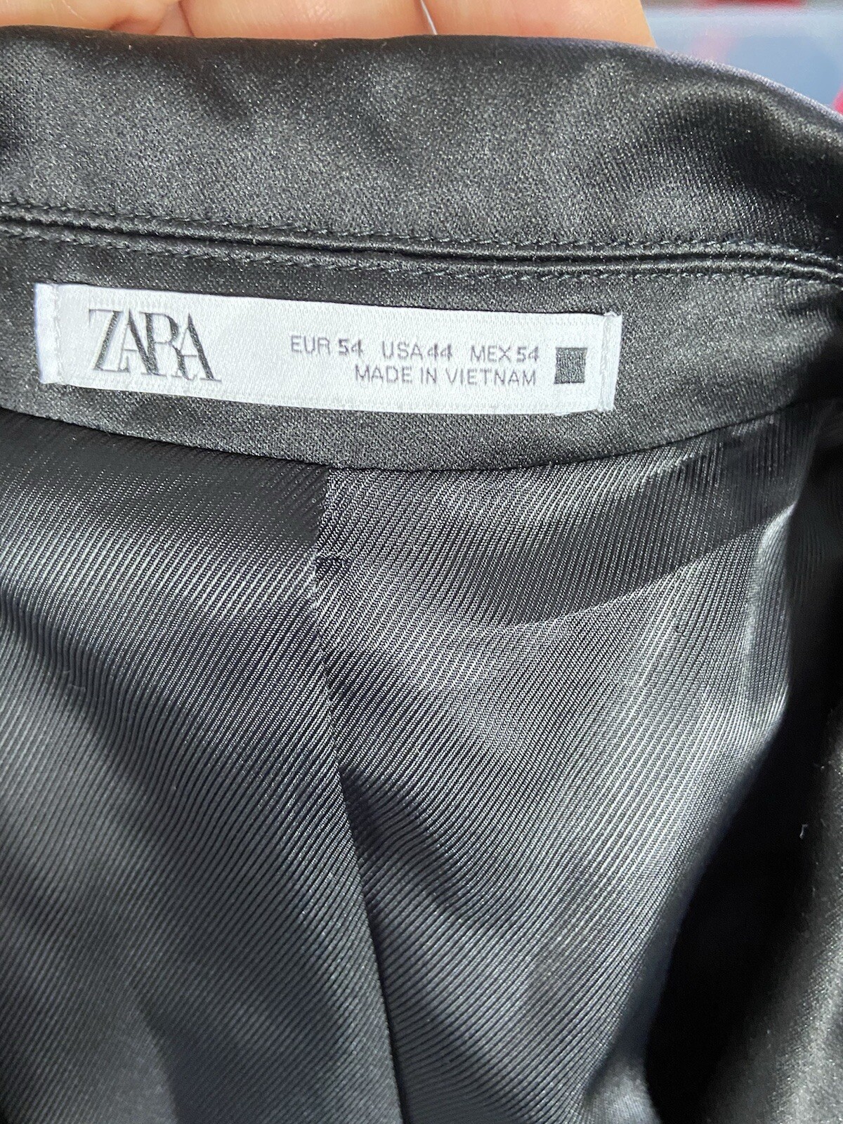 Zara Man Navy Velvet Blazer Jacket Tuxedo Men Dinner Evening Tux – Size 44 EUC