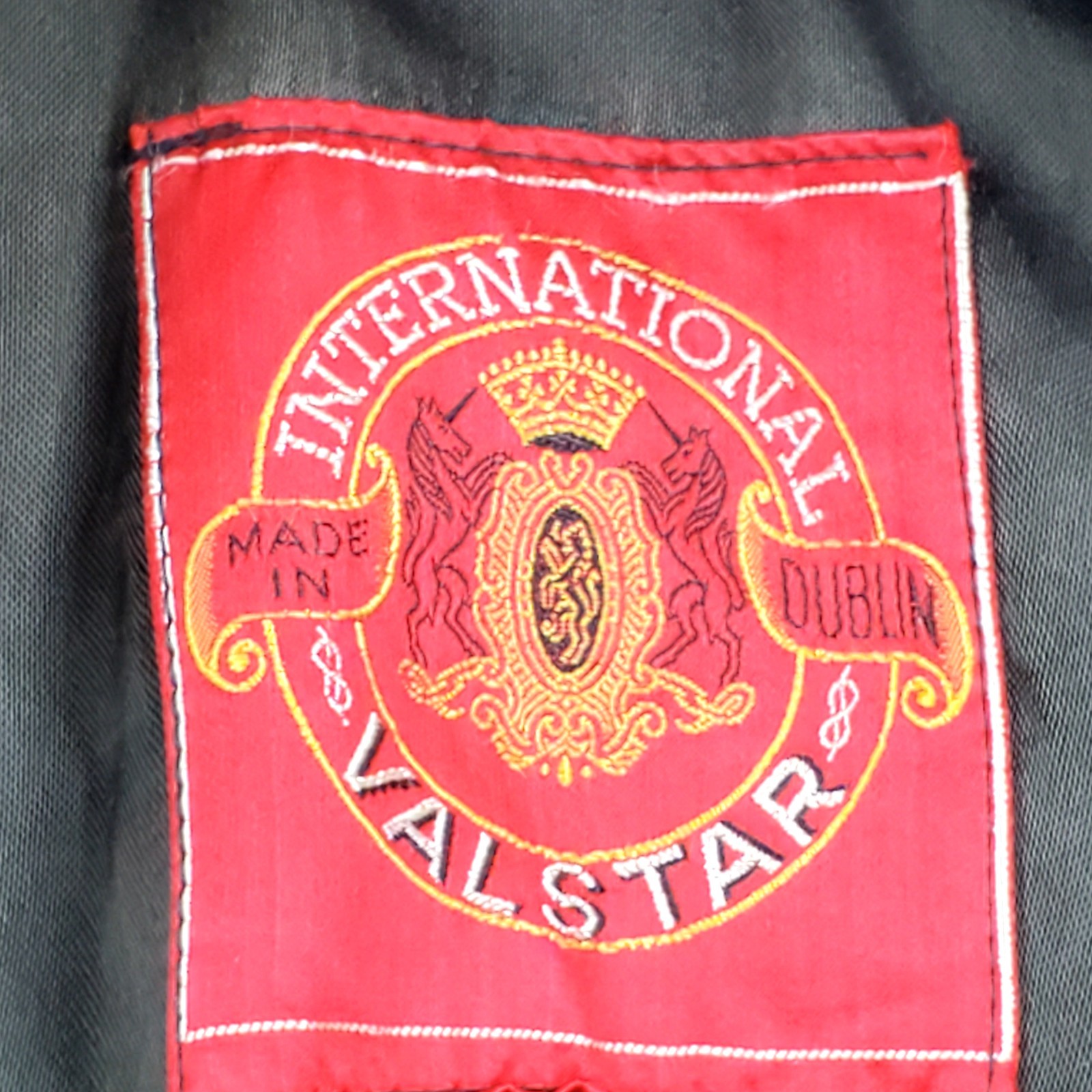 International Valstar Plaid Grey Single Breasted Wool Coat Jacket Made In Dublin