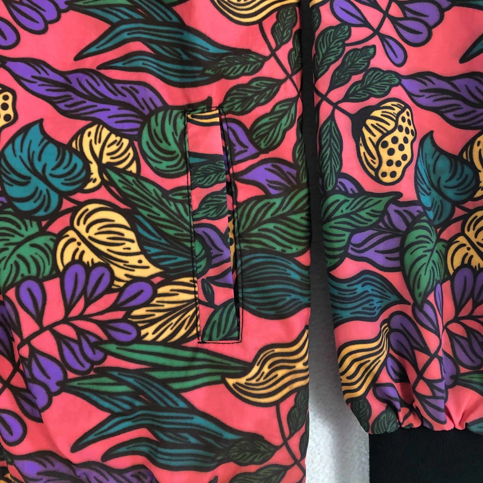 Strata LOLLAPALOOZA 2020 Event Tropical Bomber Jacket Windbreaker Unisex Size S