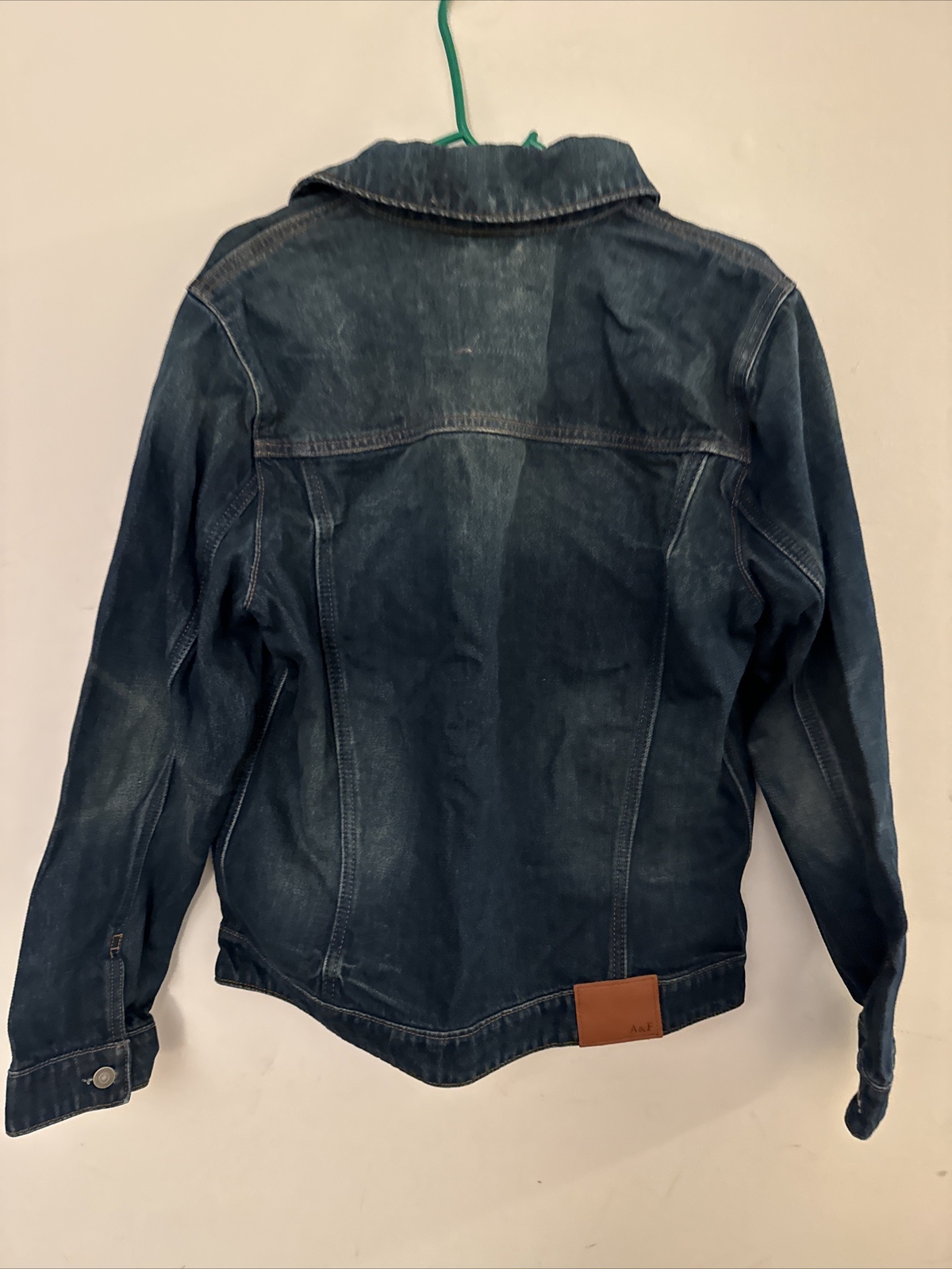 Abercrombie & Fitch Mens Medium Blue Washed Trucker Jean Jacket Size M