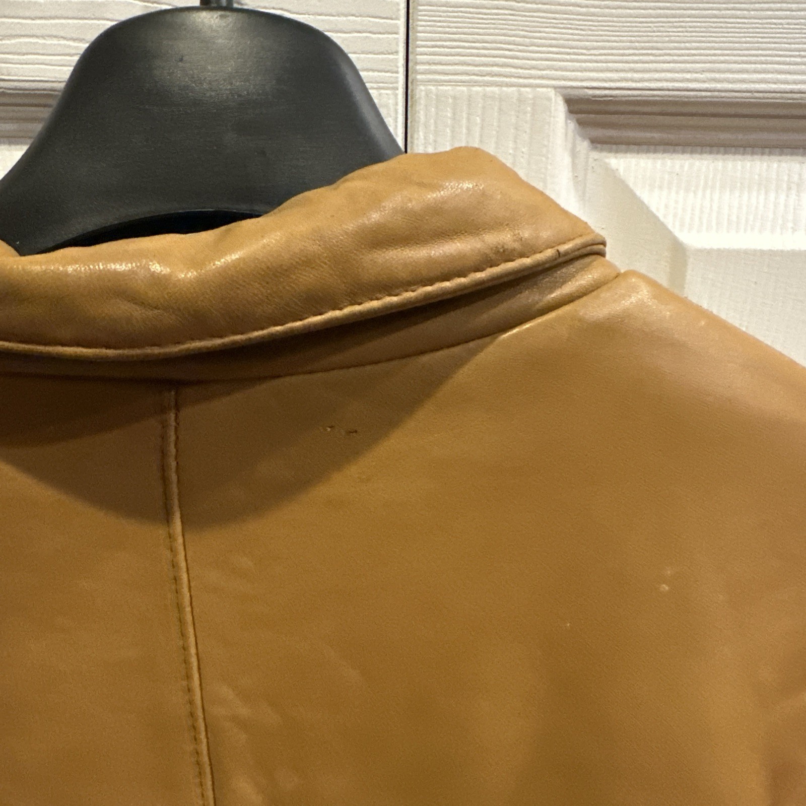 Remy Brown Leather Jacket Vintage, Made in USA, Size 44