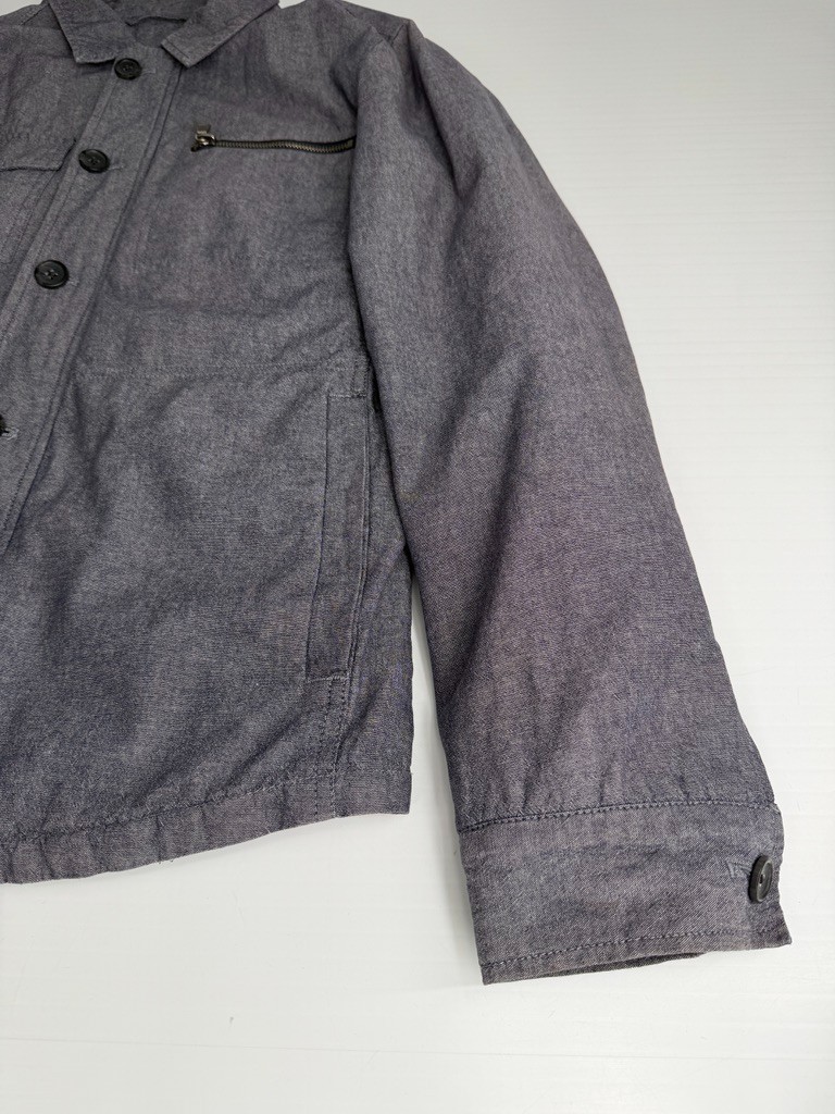 Banana Republic Jacket Men Small Zip Button Pocket Military Collar Work Party Go