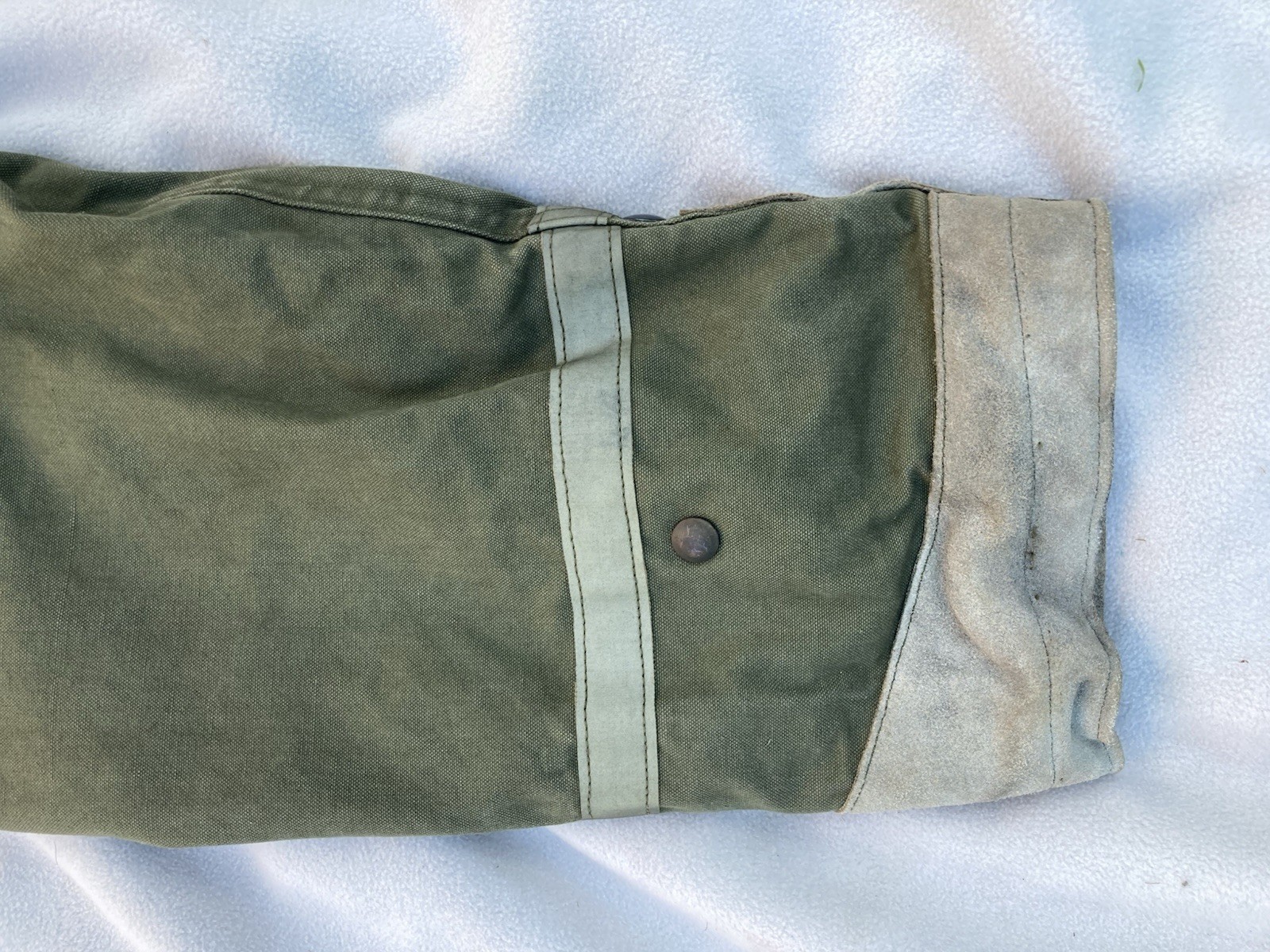 1961 US Military Fireman Olive Drab Canvas Work Coat Sz 40 Vietnam Era