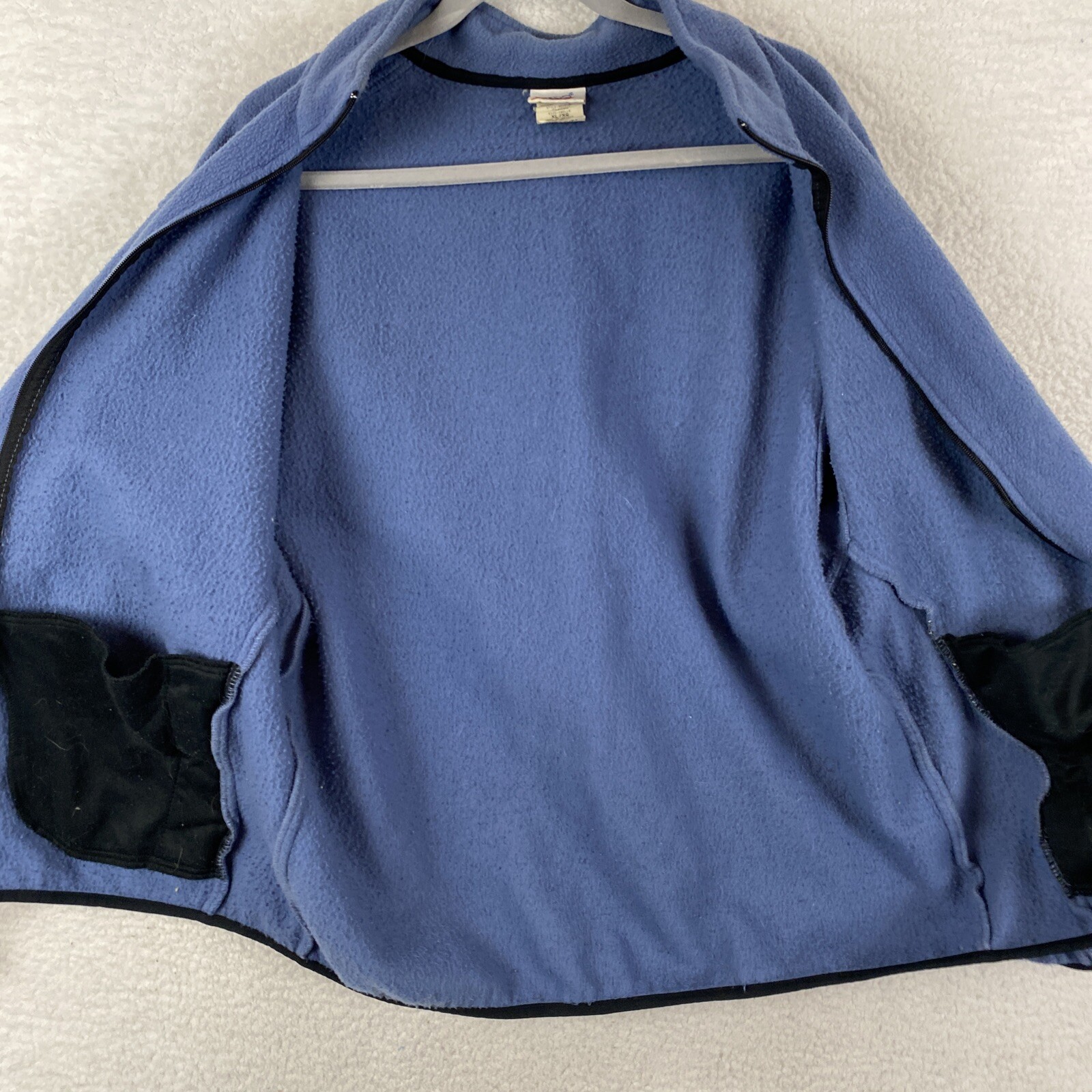 Speedo Fleece Sweater Jacket Mens XL Vintage Light Blue Warmup 80’s 90’s Y2K