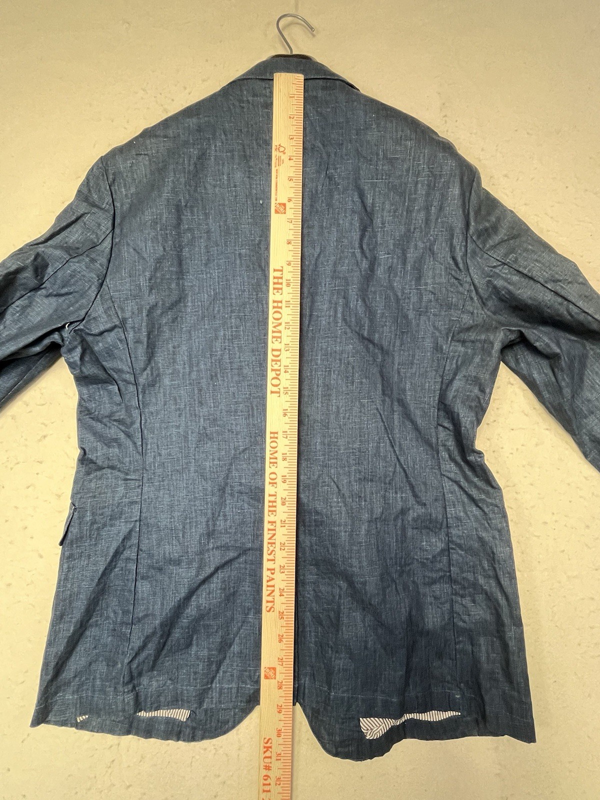 NWT Five Four Blue 2 Button 100% Linen Suit Jacket Blue Blazer Men’s Size Large