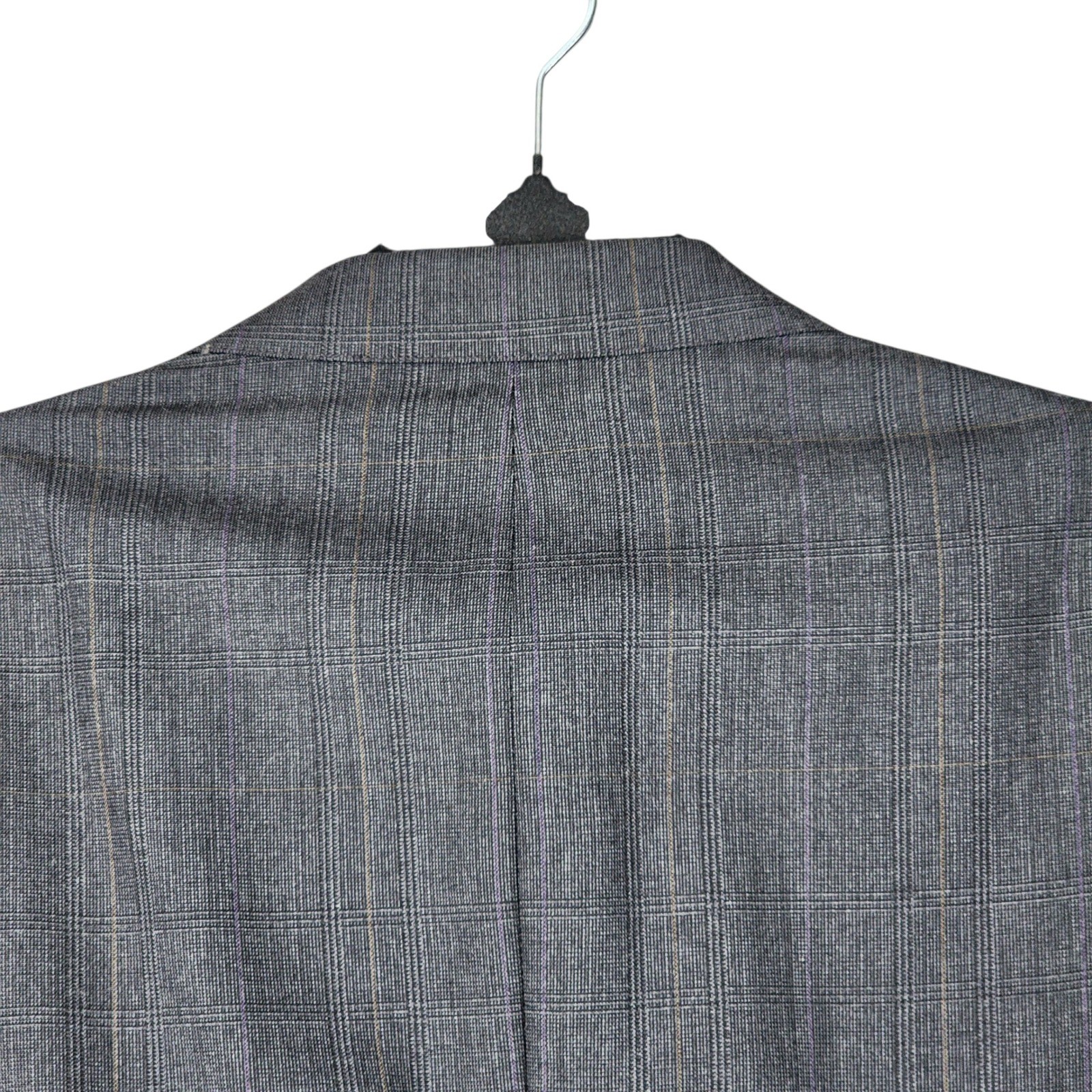Vtg Nino Cerruti Rue Royale Blazer 46R Men Sport Coat Gray Glen Plaid USA Luxury
