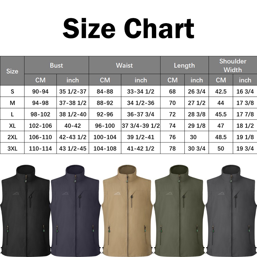 Men Lightweight Vest Windproof Sleeveless Jacket for Travel Hiking Running Golf