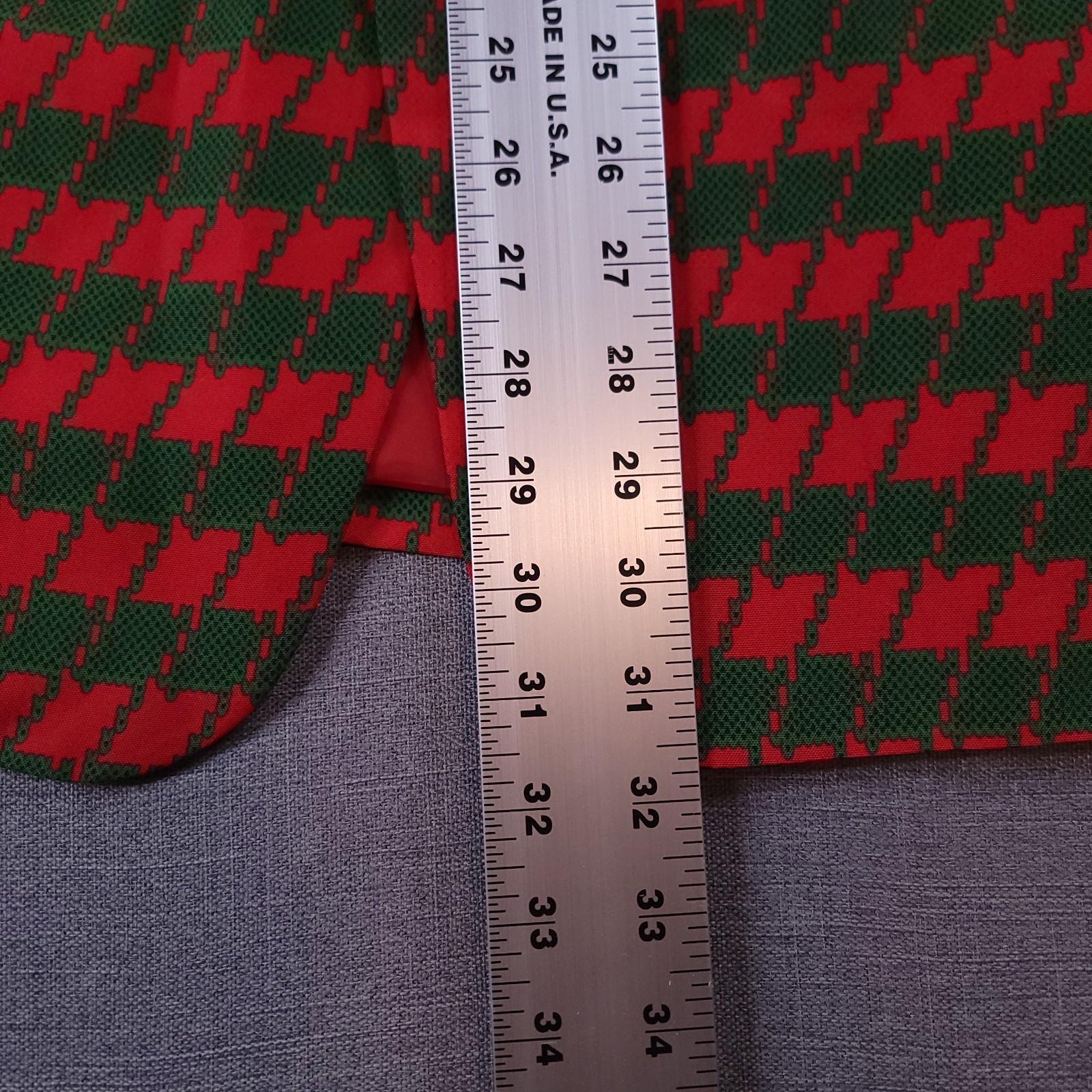 December 25th Holiday Men’s Medium Red Green Lined Houndstooth Party Blazer