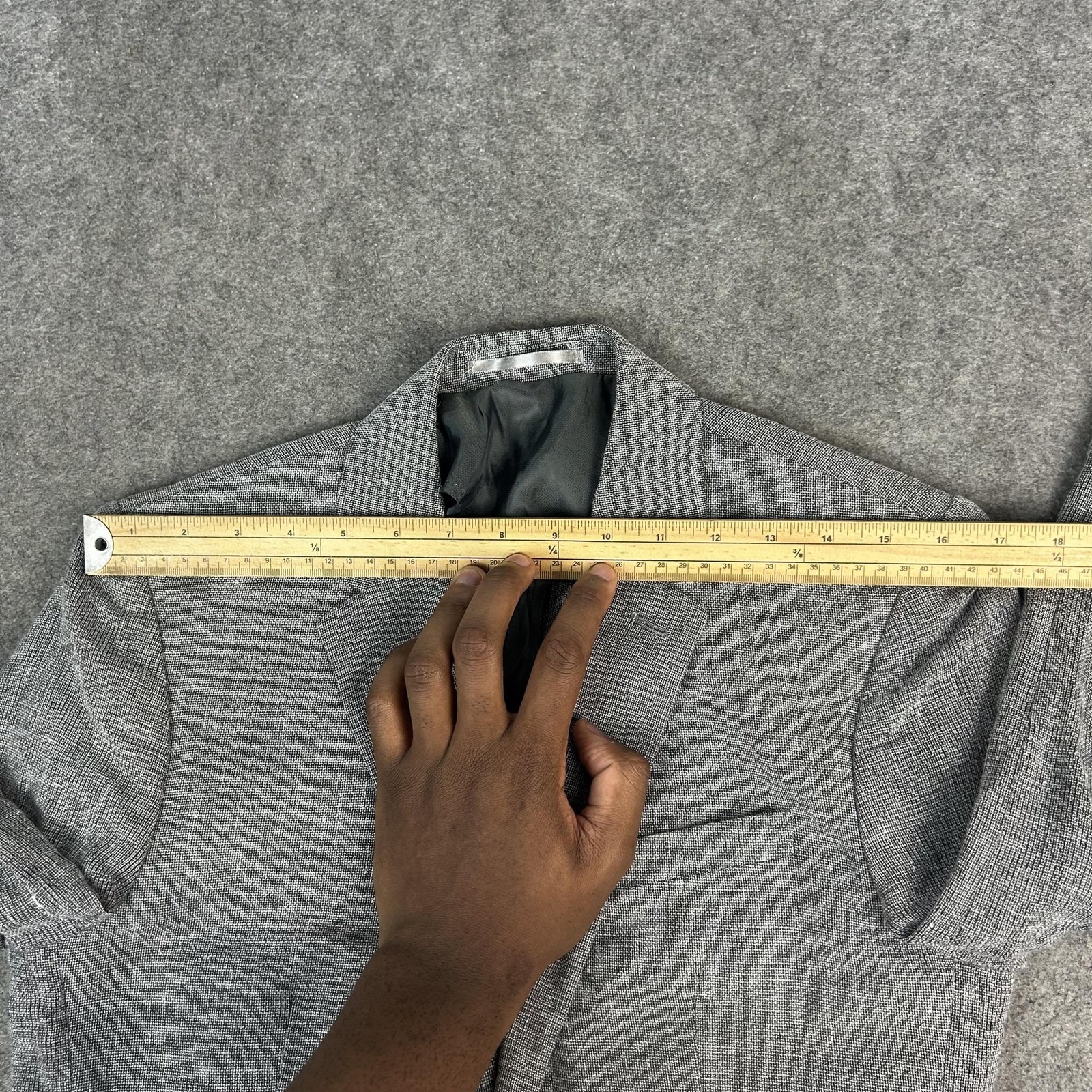 Reiss Blazer Mens 36 Grey Tate B Linen Cotton Blend Jacket Smart Business Casual