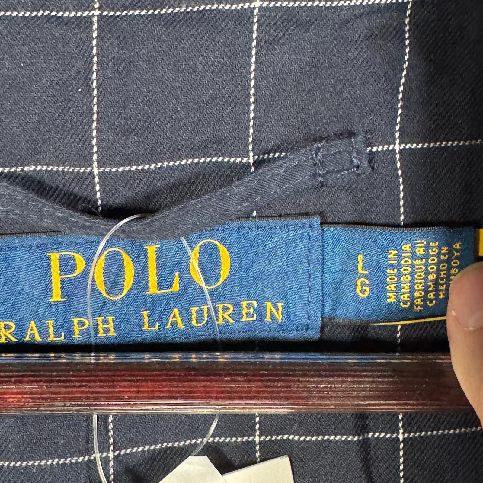Polo Ralph Lauren Jacket Mens L Blue Bi Swing Windbreaker Check Lined $185