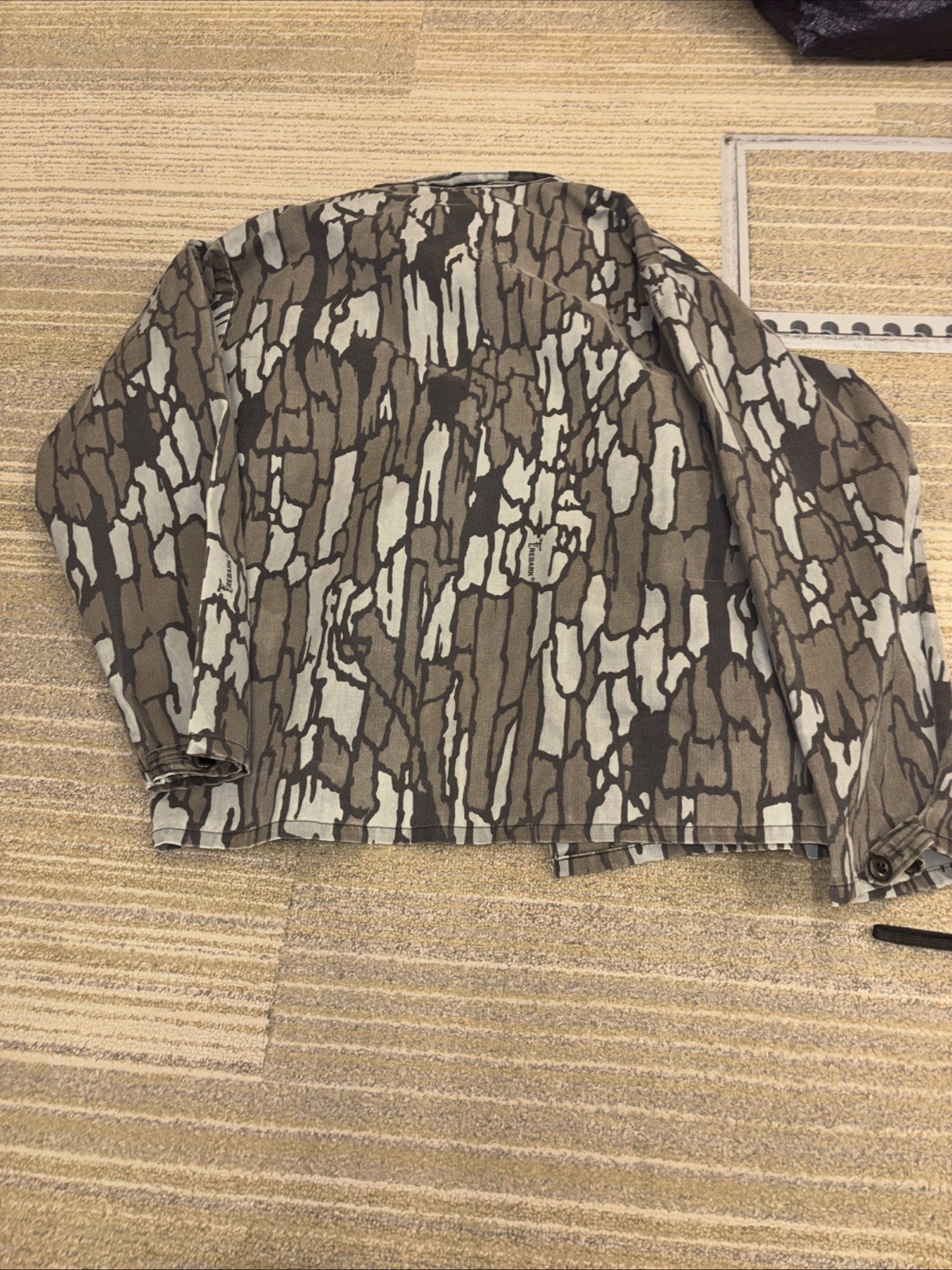 Vintage Trebark Camouflage Field Shirt Button Down Four Pocket Medium Preowned