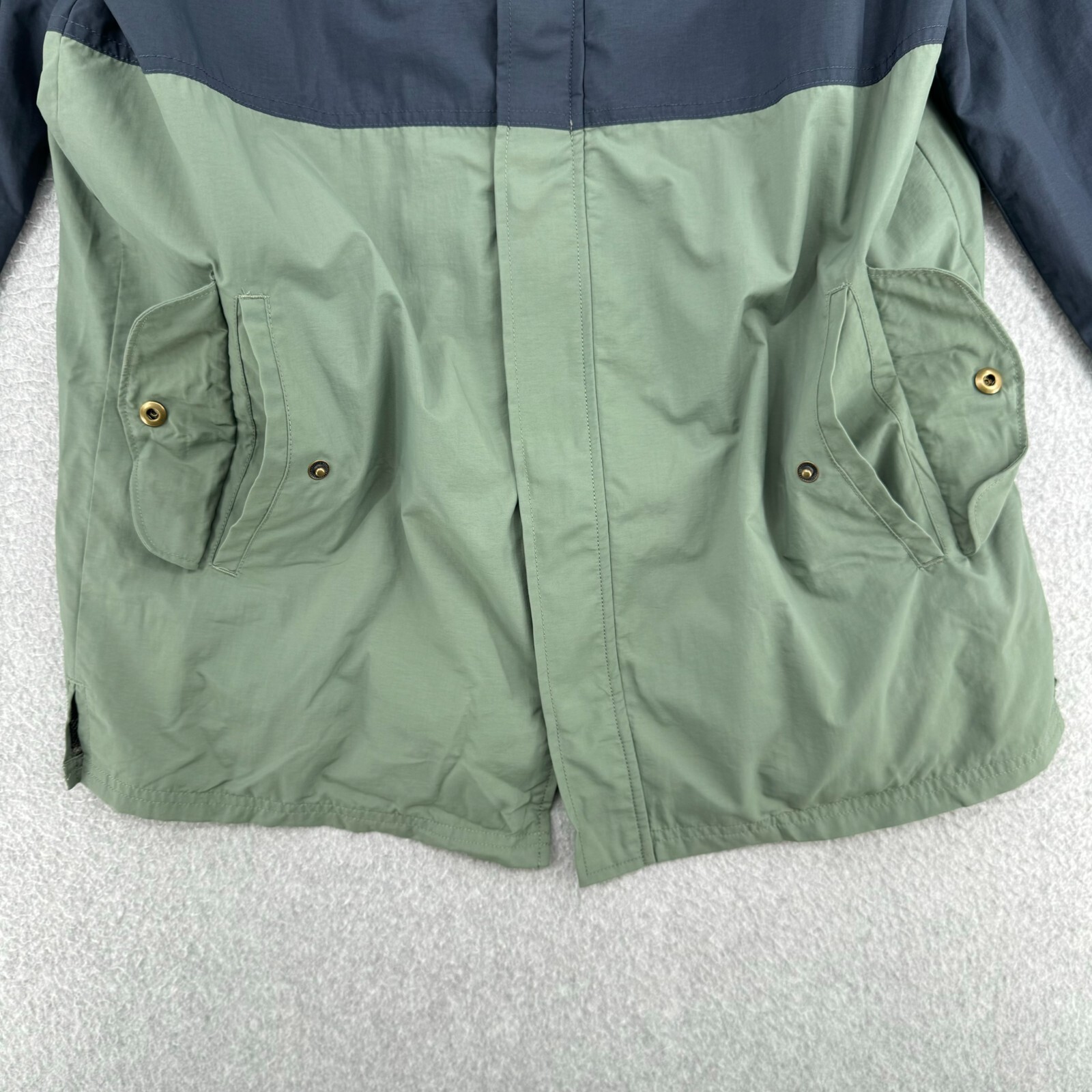Pendleton Jacket Men’s Medium Navy Green Full Zip Button Drawstring Windbreaker