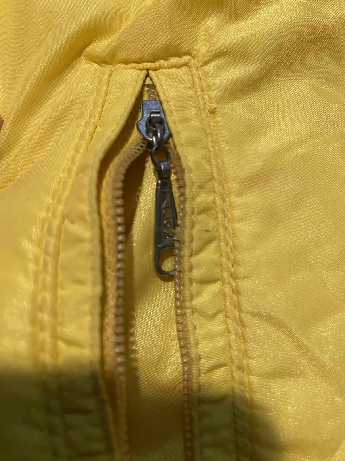 Vintage 1970s Ski Snow puffer Jacket Coat Yellow Retro Swing West Womens Size S