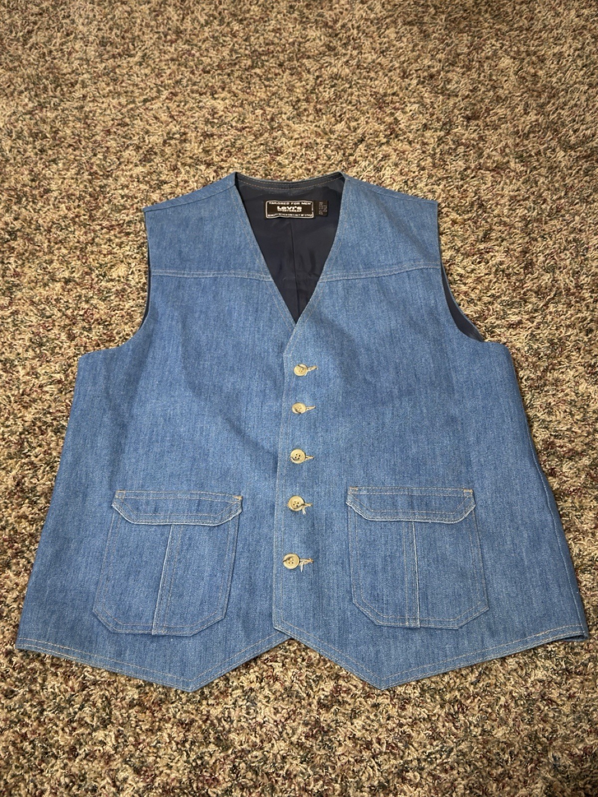 Vintage Levi’s Sportswear men’s denim vest dry clean only rare find