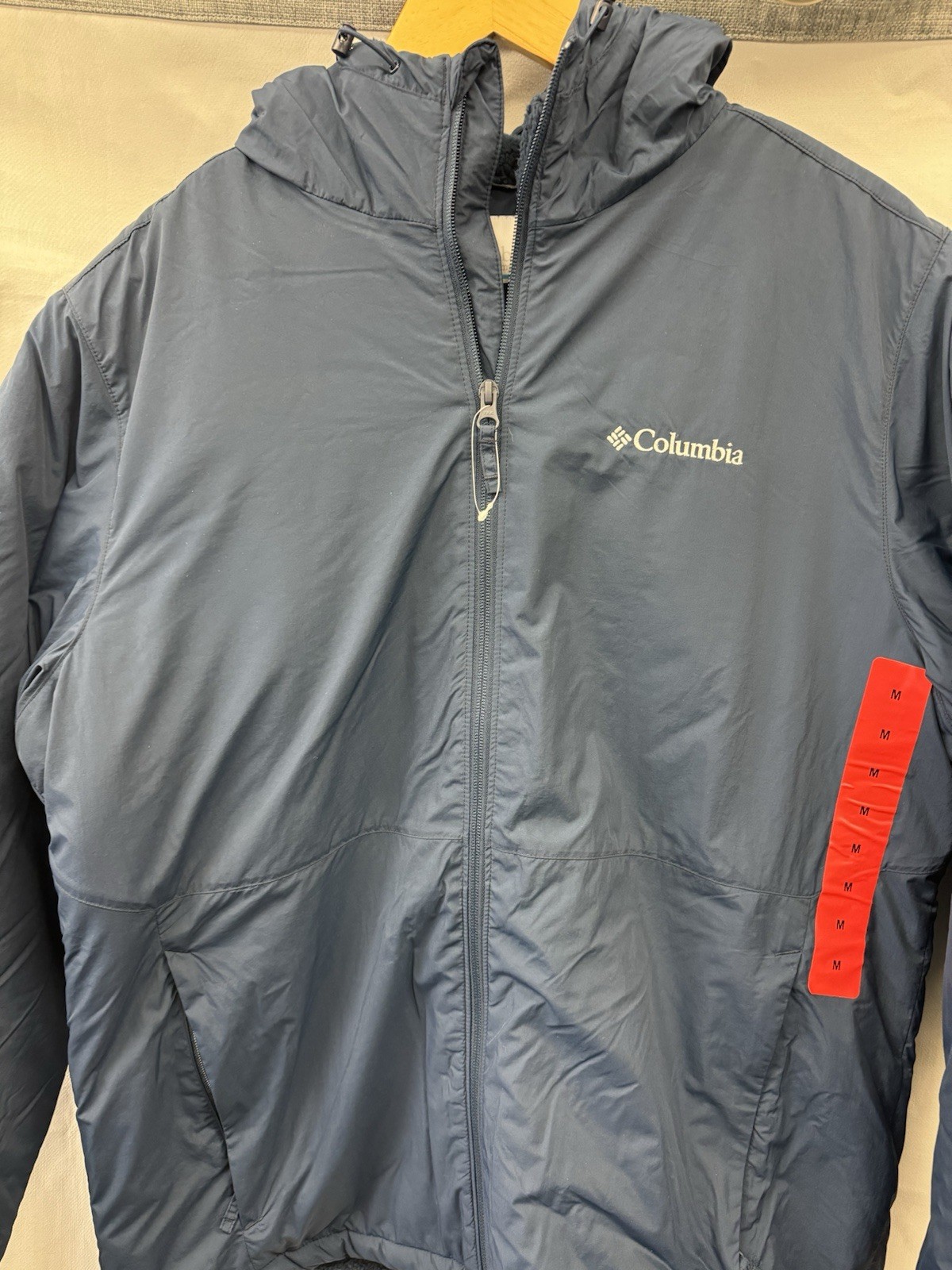 Columbia Jacket Size Medium Mens Blue Softshell Full Zip