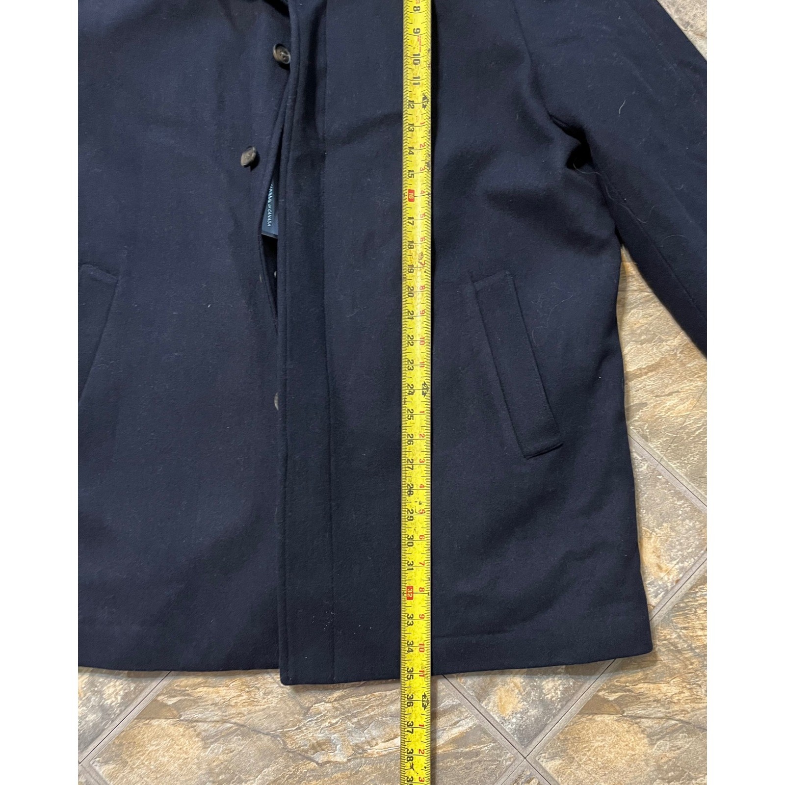 Cardinal of Canada Coat Mens XXL Navy New Wool Blend Double Mock Neck Jacket