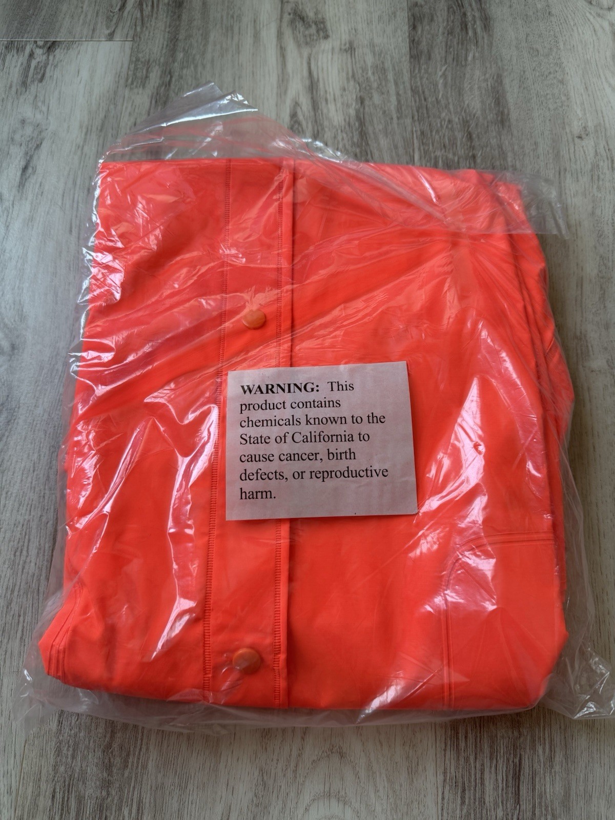 NWT Galeton Raincoat Orange 48″ XL Tall Extra Long Waterproof PVC Hooded 7970