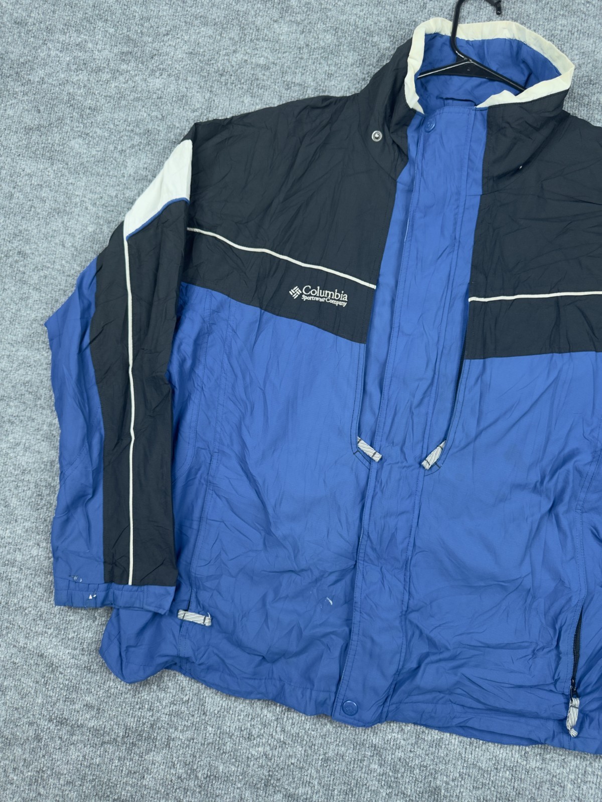 Columbia CORE Interchange Jacket Men’s XL Blue Black Vintage Style Ski Shell