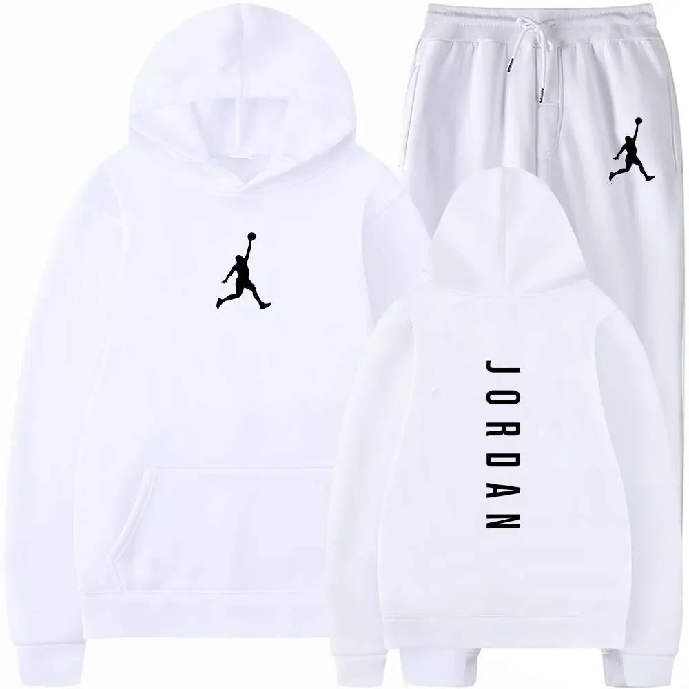 Men’s Hoodie and Jogger Pants Set Outdoor Casual Two-Piece Outfit
