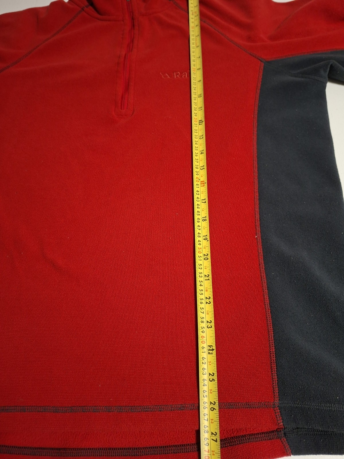 Rab Orbit Pull On Mens XL 1/4 Zip Fleece Polartec Hiking Outdoors Red Grey