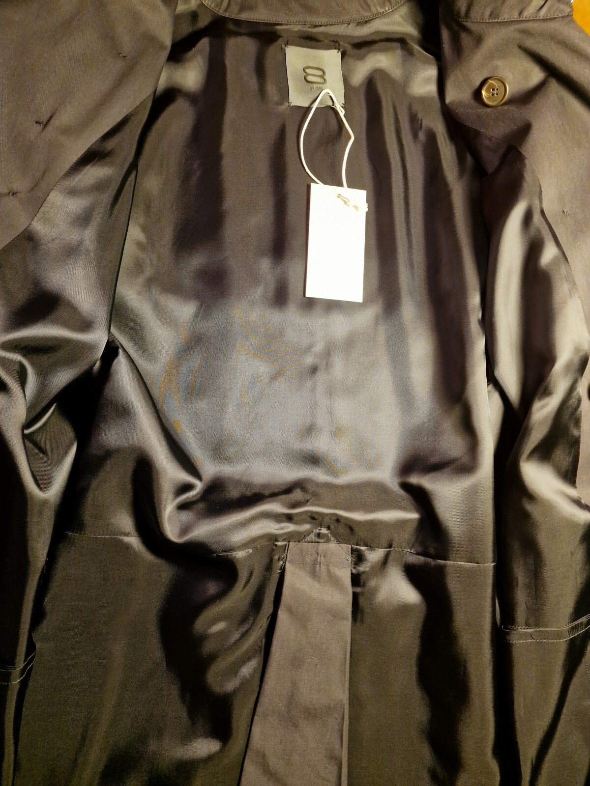 impermeabile trench 8 BY YOOX, uomo blu scuro,TG. 50