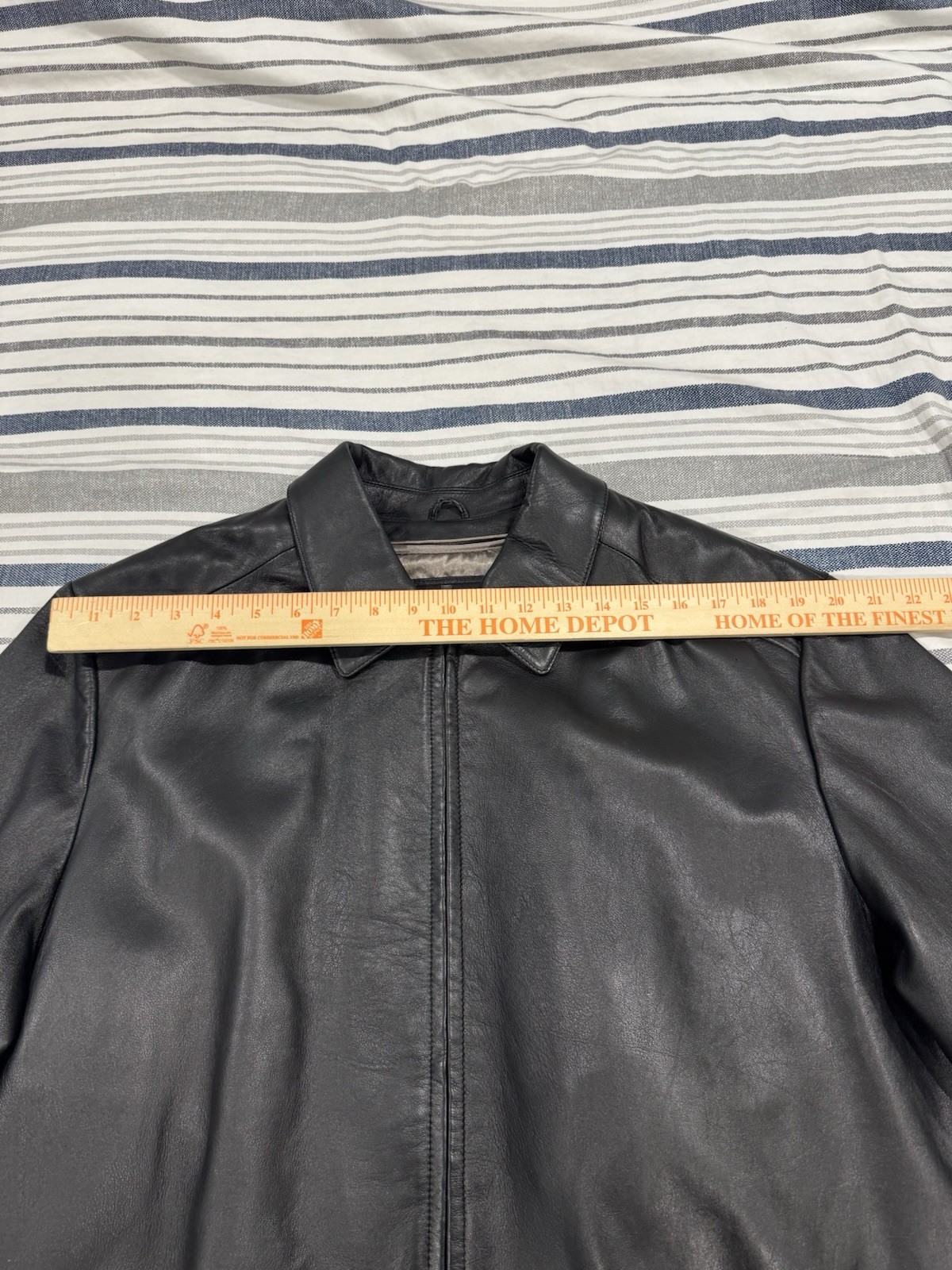 Wilsons Leather Pelle Studio Men’s Leather Car Coat Jacket Black Size Large Tall