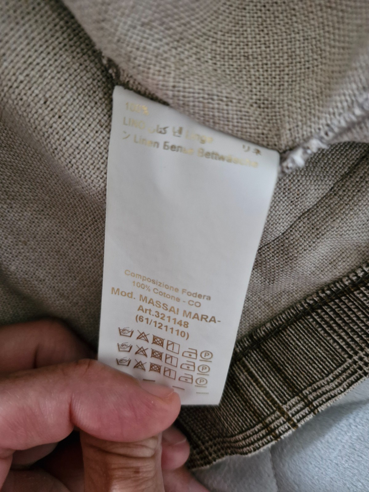 FIELD JACKET BRIDLE SIZE 50 100% LINEN