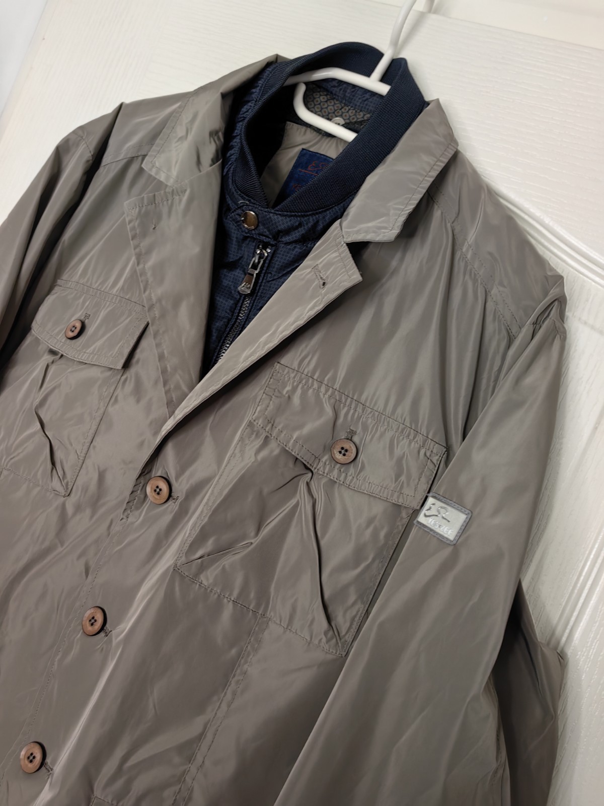 Yes-Zee Men Jacket/Coat size 2XL Fit US L-XL Gray Polyester Urban Chic