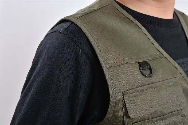 Mens Cargo Multi Pocket Utility Vest Fishing Hiking Camping Gilet Waistcoat Tops
