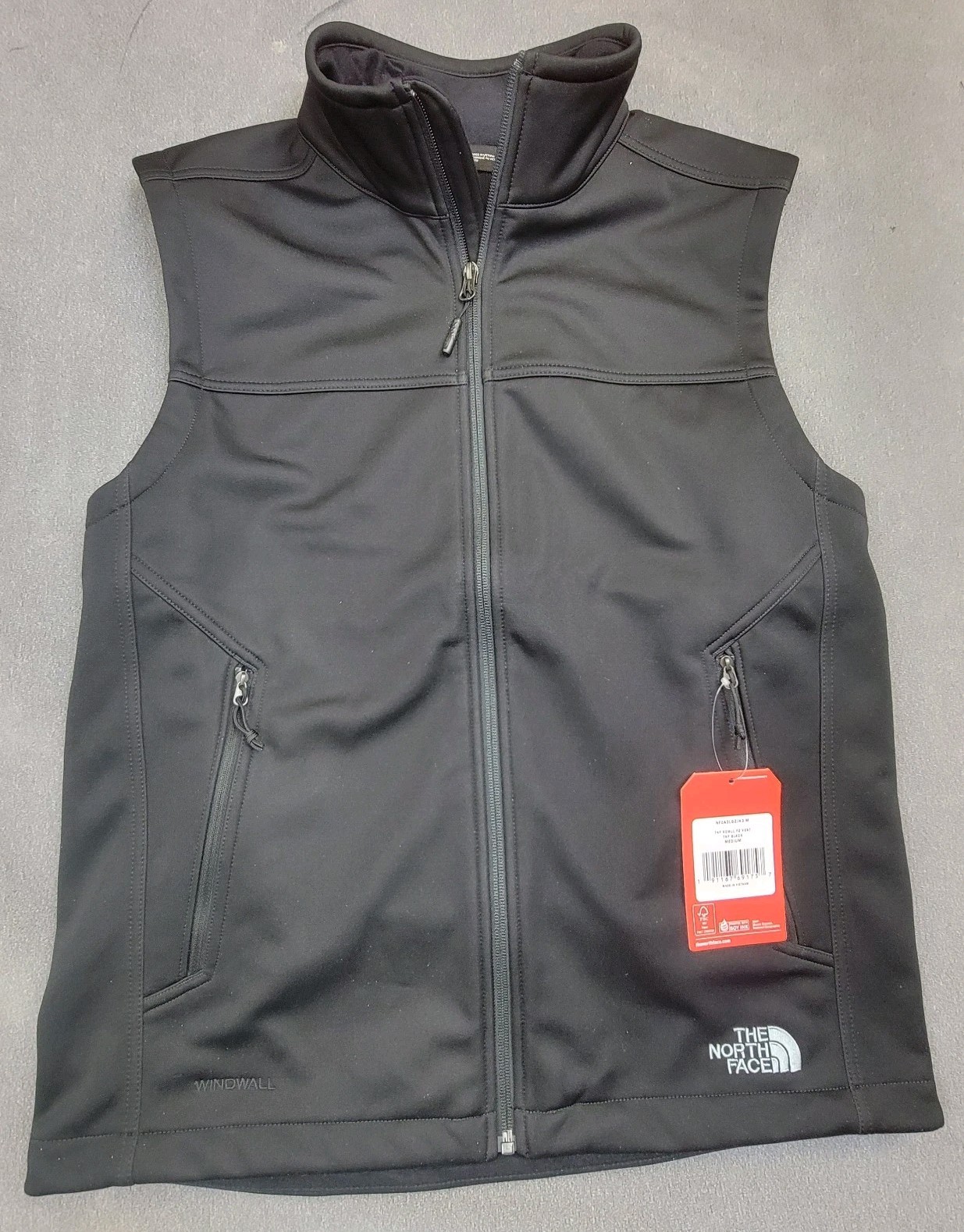 The North Face Men’s M TNF Ridgewall FZ Vest Black NWT NEW NORTHFACE NF0A3LGZJK3