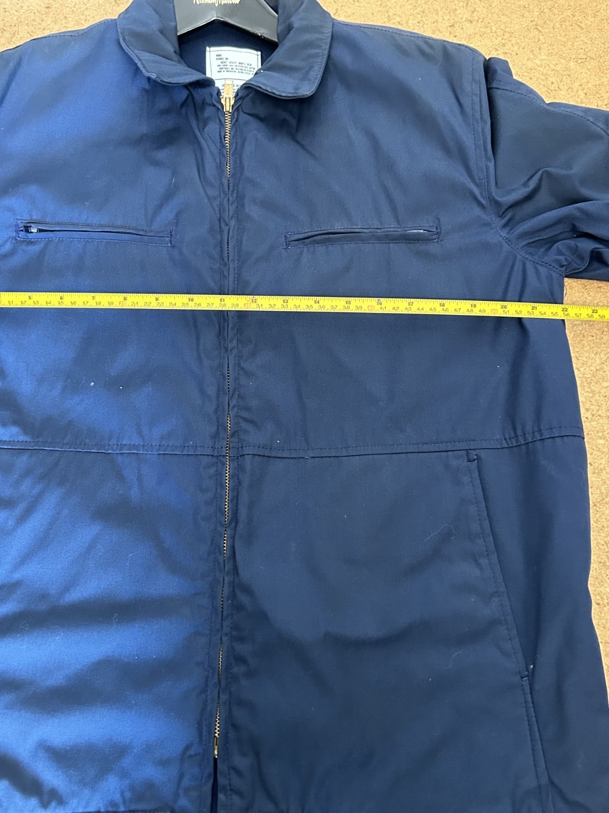 1985 US Navy Utility Jacket Blue Military Work Coat Cold War USGI 42R