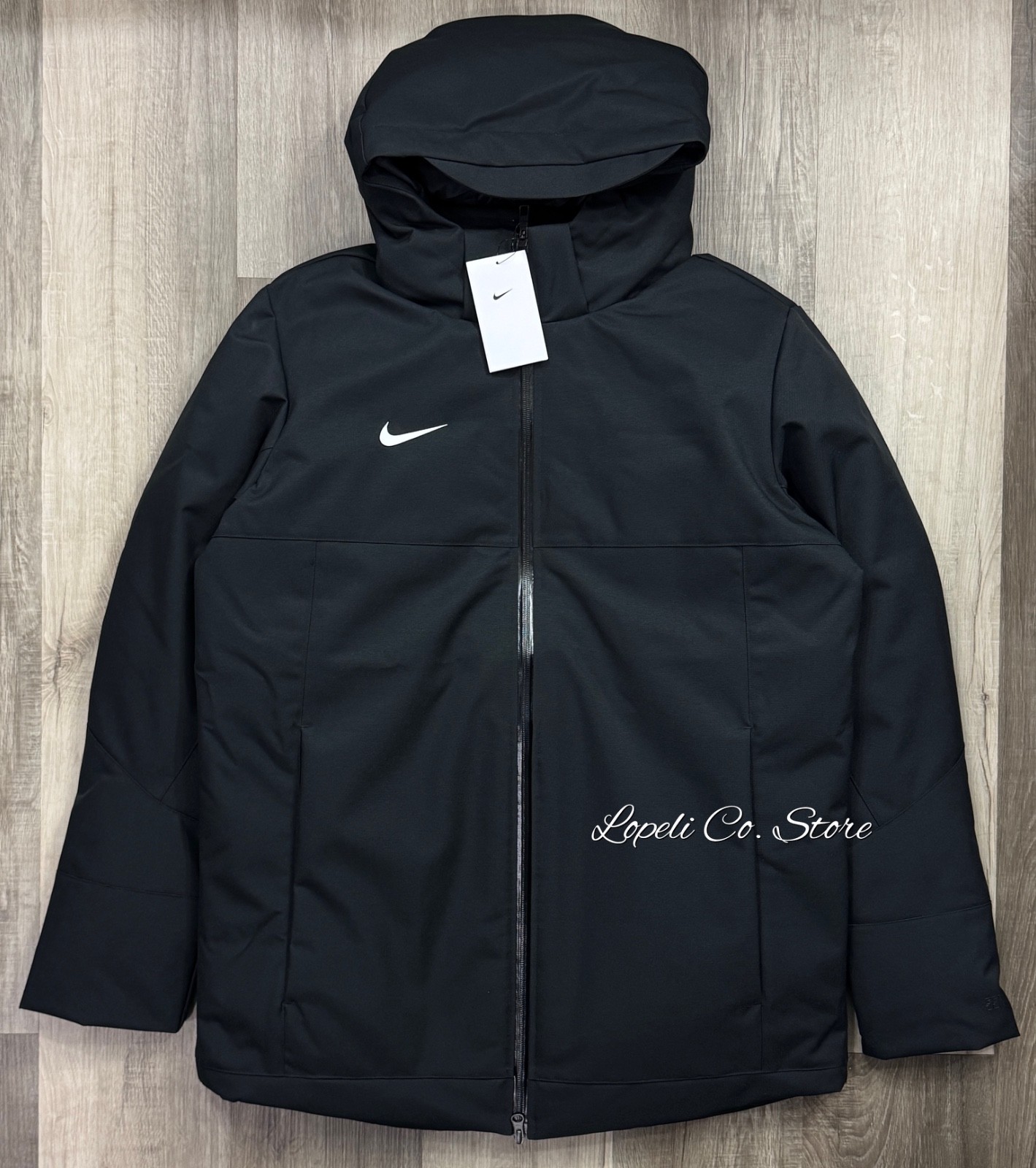 Nike 550 Black Parka Jacket Down Filled Storm Fit Hooded DJ6526-010 Medium