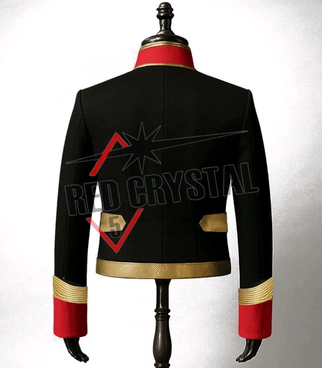 Newly Black Commander Officer’s Gold Braid Hussar Military Jacket Quick Ship