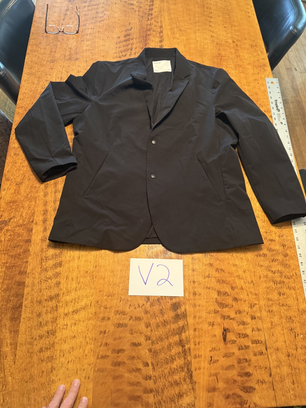 Five Four Los Angeles, FFLA, Nomad Blazer Jacket Mens XL Navy, Nylon Lined V2