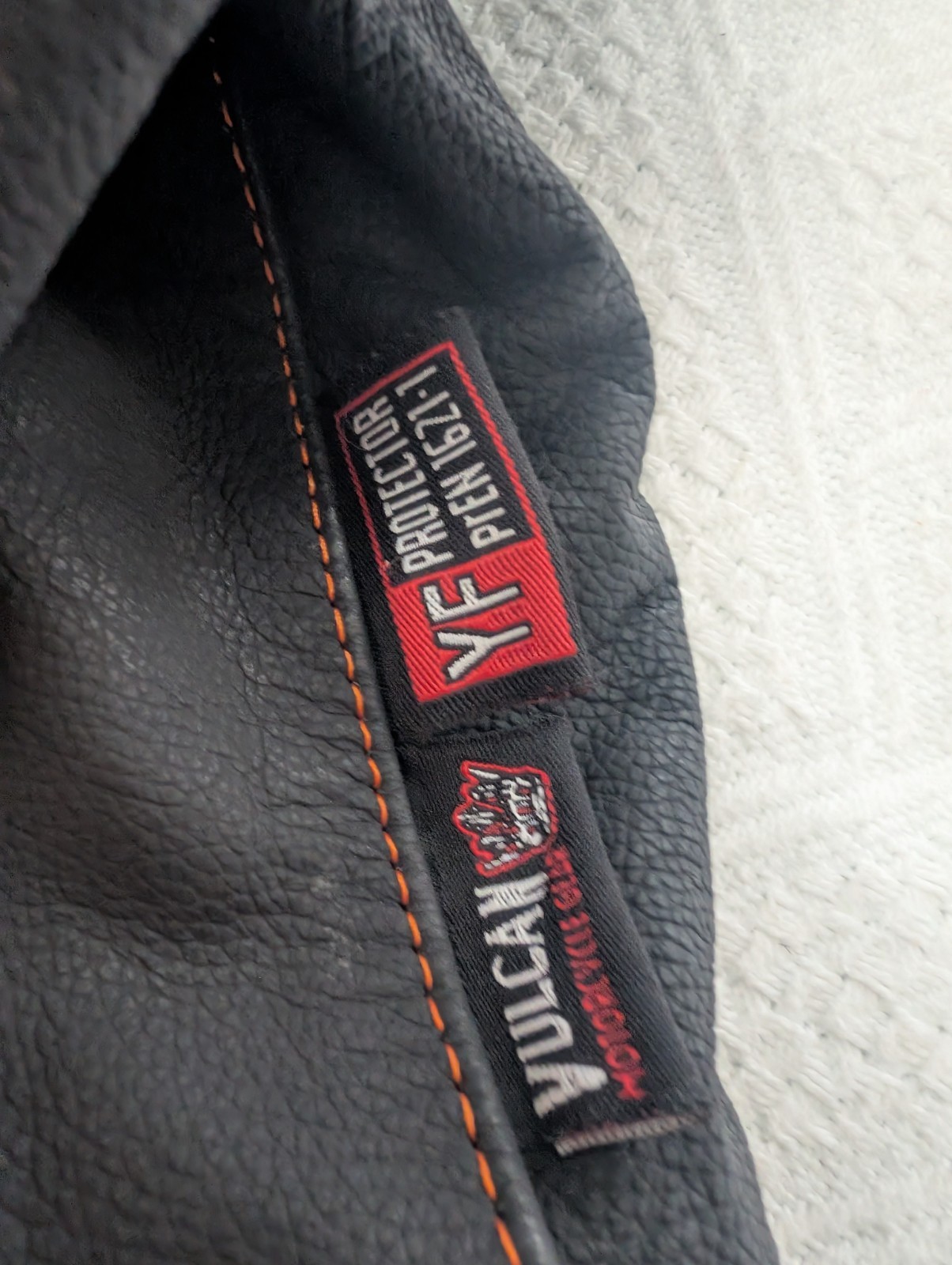 Vulcan Motorcycle Jacket Mens Large Black Matte Harley Davidson Patch Added