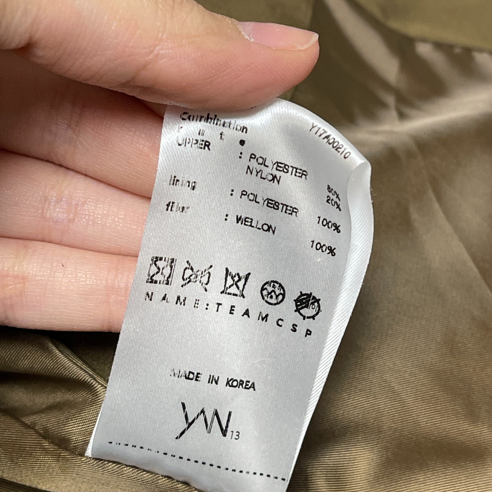 Yanthirteen Puffer Jacket Mens Tan Quilted Mock Neck Snap Front Hiking Outdoor