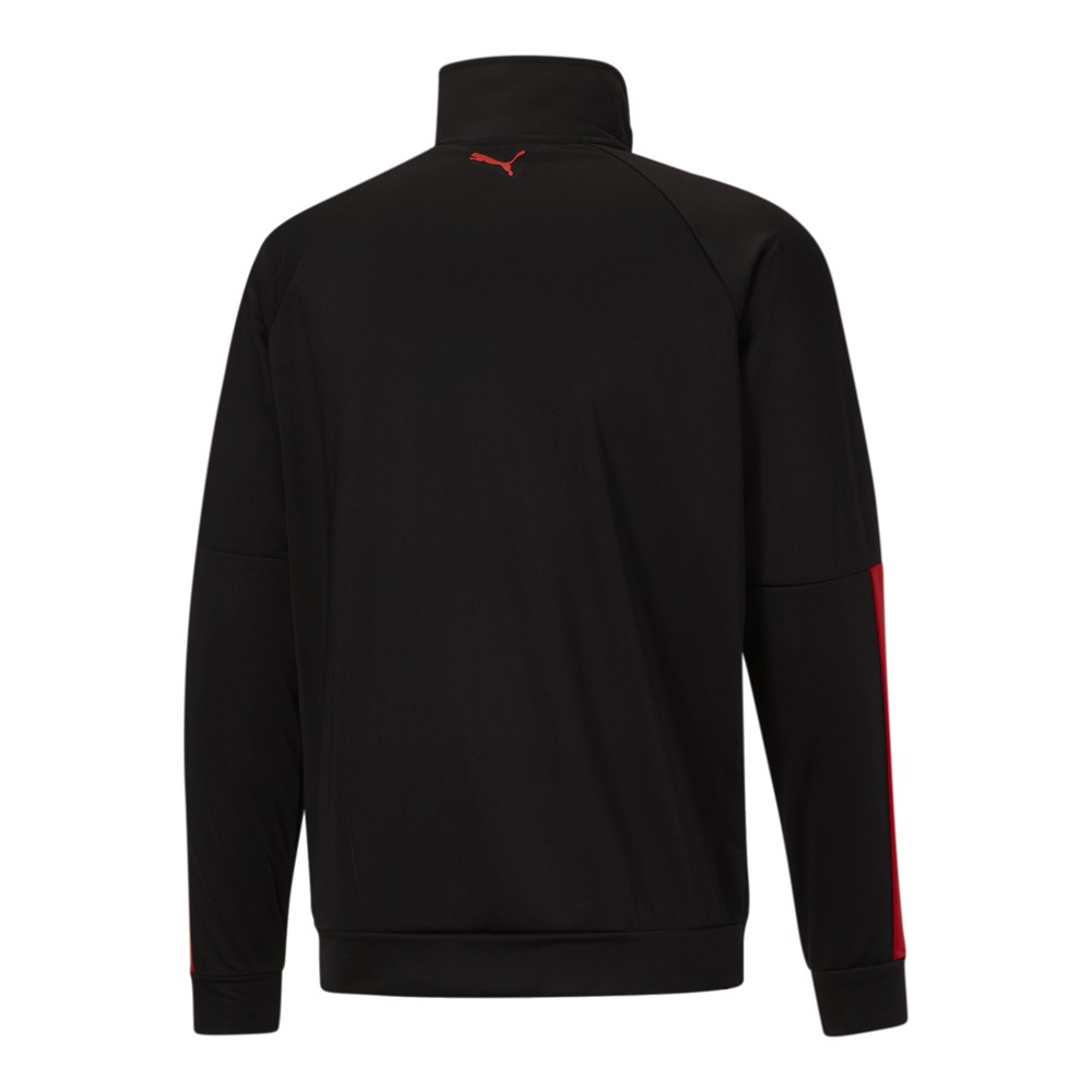 PUMA Contrast 2.0 Full Zip Track Jacket Mens Black Casual Athletic Outerwear 531