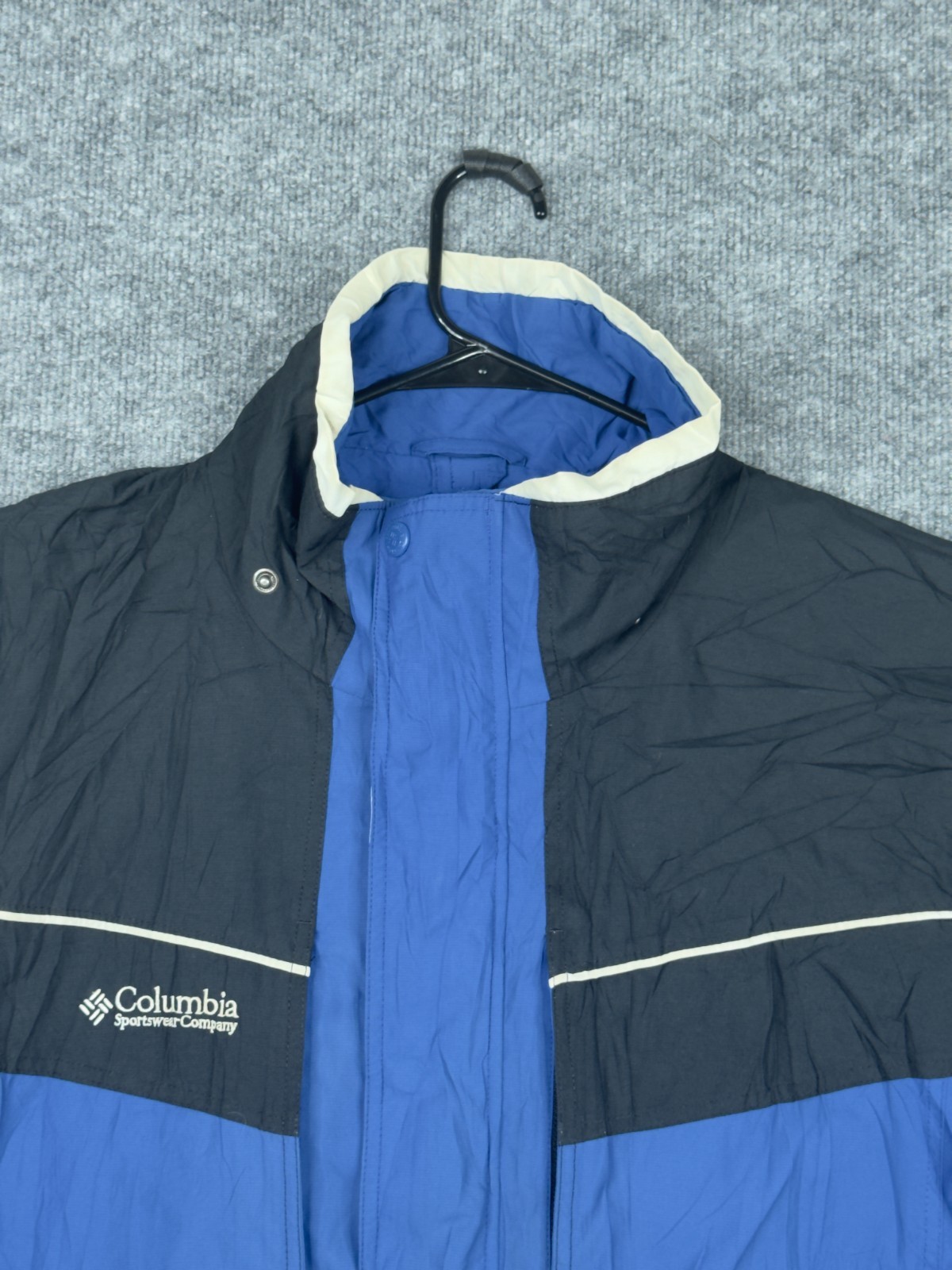 Columbia CORE Interchange Jacket Men’s XL Blue Black Vintage Style Ski Shell