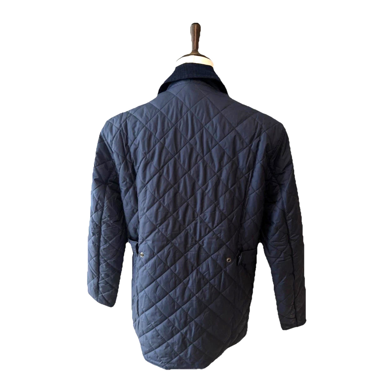 Brooks Brothers Mens Diamond Quilted Field Jacket Corduroy Coat Navy Blue M $298